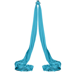 Aerial Silk & Yoga Swing, 10 m Length, Aerial Yoga Hammock Kit with 100gsm Nylon Fabric, Full Rigging Hardware & Easy Set-up Guide, Antigravity Flying for All Levels Fitness Bodybuilding, Blue