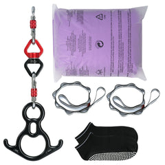 Aerial Silk & Yoga Swing, 8 m Length, Aerial Yoga Hammock Kit with 100gsm Nylon Fabric, Full Rigging Hardware & Easy Set-up Guide, Antigravity Flying for All Levels Fitness Bodybuilding, Purple