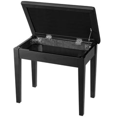 Piano Bench, 22" x 13.78" x 19", Keyboard Piano Chair with High-Density Padded Cushion, Storage Compartment for Music Books, Wooden Piano Bookcase Stool Seat, for Vanity, Living Room, Bedroom