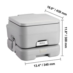 Portable Toilet for Camping with Carry Bag, RV Toilet with 3.2 Gal Waste Tank, Push-Button Pressurized Flush Commode, Leak-proof and Odourless Travel Toilet for Adults Kids Camping Car