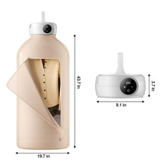 Portable Clothes Dryer, Clothes Dryer with Dryer Bag, PTC Heating & LED Display, Foldable Mini Dryer with 5-H Timer for Apartments, Dorms, RVs, or Hotels, 600W, Beige