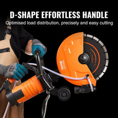 30.48cm Electric Concrete Saw Wet/Dry Saw Cutter with Water Pump and Blade