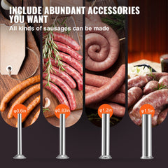 Electric Sausage Stuffer 15L Variable Speed Sausage Maker Stainless Steel