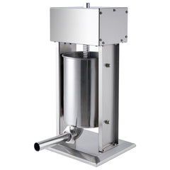 Electric Sausage Stuffer, 12 L / 25 LBS Vertical Meat Stuffer, 200W Motor, Stepless Speed Control and Foot Pedal, Made of Food-grade 304 Stainless Steel, 5 Stuffing Tubes for Home, Commercial