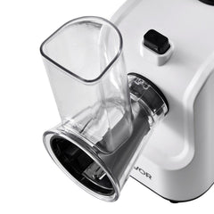 Electric Cheese Grater Salad Maker, 200W Salad Shooter, Electric Vegetable Slicer Shredder Chopper for Fruits with 5 Attachments, Stainless Steel Food Cutter for Vegetables, and Cheeses