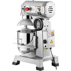 Commercial Stand Mixer, 850W Heavy Duty Electric Food Mixer, 15Qt Stainless Steel Bowl with 3 Speeds Adjustable 113/184/341 RPM, Dough Hook Whisk Beater Included, Perfect for Bakery Pizzeria