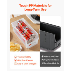 Plastic Stackable Storage Bins, 27.6 x 14 x 13 cm (8 Pack), Plastic Containers for Organizing & Storage Bins for Closet, Garage, Small Parts, Office Supplies, Other Accessories, Transparent
