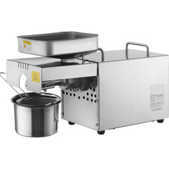 Electric Oil Press Machine, 850W Stainless Steel Oil Extractor Machine, Adjustable Temperature, Hot Press Oil Expeller for Pressing Peanuts, Sesame Seeds, Rapeseed, Tea Seeds