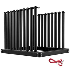 Windshield Rack 9-Lite, Windshield Truck Rack Steel, Windshield Glass Rack 24-Inch Height, Windshield Rack for Truck with PVC Pad & Foam Padding, Glass Rack for Truck, for Glass Transportation