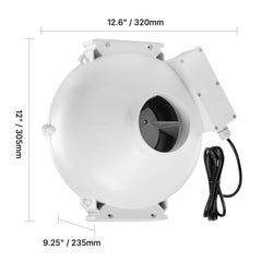 4" to 4.5" Radon Mitigation Fan System Quiet 190CFM Inline Duct Waterproof