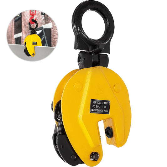 1T Vertical Plate Lifting Clamp Grab Clamp Dog Steel Lift Grip Sling