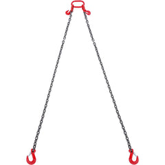 Chain Sling, 10 mm x 180 cm Lifting Chains with Hooks, G80 Engine Chain Hoist Lifts, 5 Ton Lifting Sling Chains for Engine Hoist, Engine Lift Chain with 2 Leg Grab Hooks and Adjusters Heavy Duty