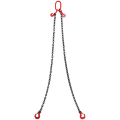 Chain Sling, 10 mm x 180 cm Lifting Chains with Hooks, G80 Engine Chain Hoist Lifts, 5 Ton Lifting Sling Chains for Engine Hoist, Engine Lift Chain with 2 Leg Grab Hooks and Adjusters Heavy Duty