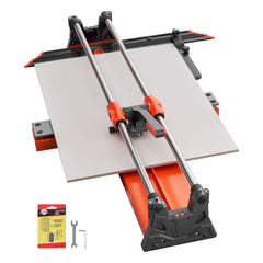 1000 mm Manual Tile Cutter, Upgraded Sliding Head Cutting Tool with Spring-Loaded Base, Angle Fence, Tungsten Carbide Cutting Wheel, Alignment Guide, for DIY Pros, Ceramic, Floor & Wall Tiles