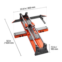 1000 mm Manual Tile Cutter, Upgraded Sliding Head Cutting Tool with Spring-Loaded Base, Angle Fence, Tungsten Carbide Cutting Wheel, Alignment Guide, for DIY Pros, Ceramic, Floor & Wall Tiles