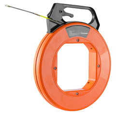 Fish Tape, 100 ft, 3/16-inch, Fiberglass Wire Puller with Optimized Housing and Handle, Easy-to-Use Cable Puller Tool, Flexible Wire Fishing Tools for Wall and Electrical Conduit, Non-Conductive