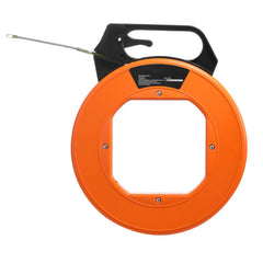 Fish Tape, 100 ft, 3/16-inch, Fiberglass Wire Puller with Optimized Housing and Handle, Easy-to-Use Cable Puller Tool, Flexible Wire Fishing Tools for Wall and Electrical Conduit, Non-Conductive