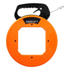 Fish Tape, 36.58 m, 3 mm, Steel Wire Puller with Optimized Housing and Handle, Easy-to-Use Cable Puller Tool, Flexible Wire Fishing Tools for Walls and Electrical Conduit, Non-Conductive