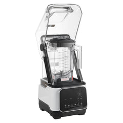 Blender, 2L Professional Countertop Blenders with Shield, 2200W 26000RPM Kitchen Food Processor Combo, Self-Cleaning, Speed Adjustable, 6 Preset Menu for Smoothies, Ice Crushing, Puree, White