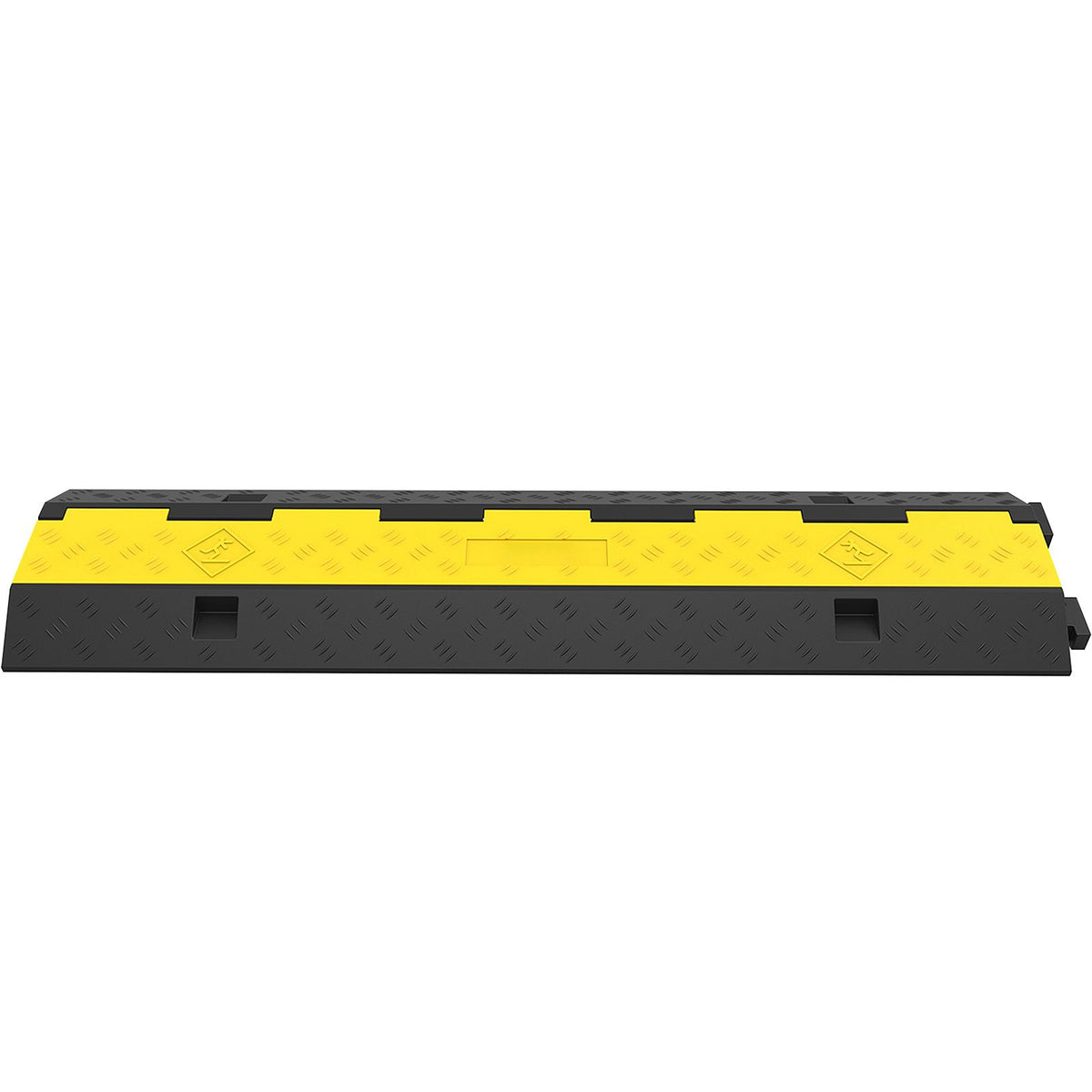 Cable Protector Ramp, 5 Packs 2 Channels Speed Bump Hump, Rubber Modular Speed Bump Rated 11000 LBS Load Capacity, Protective Wire Cord Ramp Driveway Rubber Traffic Speed Bumps Cable Protector