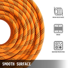 1.43cm Double Braid Polyester Rope 6096cm Nylon Pulling Rope 498.95kg High Force Polyester Load Sailing Rope(1.43cm-6096cm)