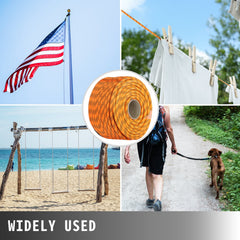 1.43cm Double Braid Polyester Rope 6096cm Nylon Pulling Rope 498.95kg High Force Polyester Load Sailing Rope(1.43cm-6096cm)