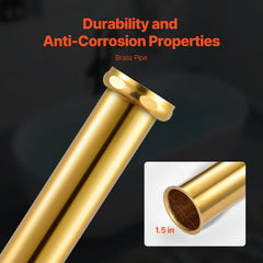 PVC Freestanding Tub Drain Kit, 2 Brass Tail Pipes, Bathtub Drain Rough-in Kit, with PVC Adapter of Tailpiece, Compatible with Freestanding Bathtubs, Floor Mounted Bathtubs and Island Bathtubs