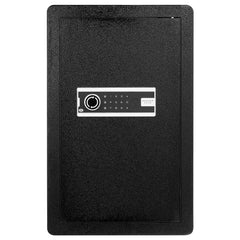 Single Door 3.5 cu.ft Safe Box with Key Lock & Password, Safe Lock Box with Fireproof Bag, Key Rack, LED Light, and 2 Shelves for Money, Documents, Jewelry, and Valuables, Black
