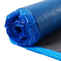 Floor Underlayment 37.2 m², 3mm Laminate Flooring Padding with Attached Vapor Barrier, Heavy Duty Fiber+PE Film, Soundproofing & Noise Reduction for Vinyl & Wood Floors(2 Rolls x 18.6 m²)