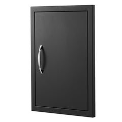 BBQ Access Door, 415x570 mm Single Outdoor Kitchen Door, Cold Plate Flush Mount Door, Wall Vertical Door with Handle, for BBQ Island, Grilling Station, Outside Cabinet