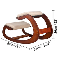 Ergonomic Kneeling Chair Wooden Neck Pain Relief Relieve Fatigue Wood Stool