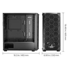 PC Gaming Case, Mid-Tower, Computer Case with High-Airflow Tempered Glass Panel, Dust Filter, 4 x 120 mm Fans, Cable Management, for GPU up to 270 mm in Length, Compatible with ATX/M-ATX/ITX