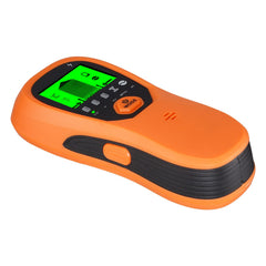 Stud Finder Wall Scanner, 5 in 1, Electronic Wall Stud Detector with Smart Sensor, High-Definition LCD Display and Audio Alarm, for the Center and Edge of Metal, AC Wire, Joists, Pipes, Orange