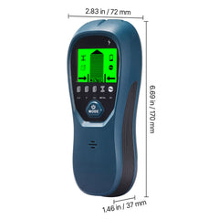 Stud Finder Wall Scanner, 5 in 1, Electronic Wall Stud Detector with Smart Sensor, High-Definition LCD Display and Audio Alarm, for the Center and Edge of Metal, AC Wire, Joists, Pipes, Blue
