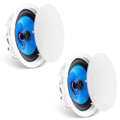 2 PCs 203.2 mm in Ceiling Speakers, 50-Watts, Flush Mount Ceiling & in-Wall Speakers System with Impedance 89dB Sensitivity, for Home Kitchen Living Room Bedroom or Covered Outdoor Porches