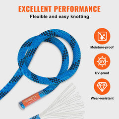 12.7mm Static Climbing Rope 38M(125ft) Outdoor Rock Climbing Rope Blue