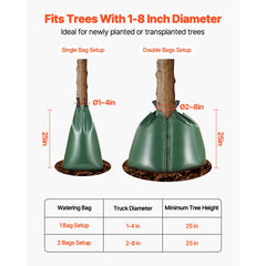 Tree Watering Bag 3 Packs 20 Gallons Slow Release Tree Water Bag Durable