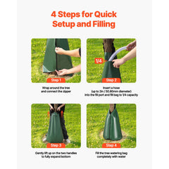 Tree Watering Bag 3 Packs 20 Gallons Slow Release Tree Water Bag Durable
