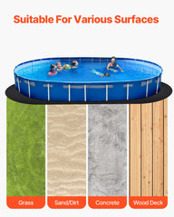 Oval Pool Liner Pad, 12 x 24 ft Pool Liner Pad for Above Ground Swimming Pools, Extra-Thick Pool Mat, Prevents Punctures, Recycled Geotextile Material Underlayment Pad, Extend Liner Life