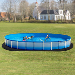 Oval Pool Liner Pad, 18 x 33 ft Pool Liner Pad for Above Ground Swimming Pools, Extra-Thick Pool Mat, Prevents Punctures, Recycled Geotextile Material Underlayment Pad, Extend Liner Life
