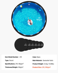 21ft Round Pool Liner Pad, Pool Liner Pad for Above Ground Swimming Pools, Extra-Thick Pool Mat, Prevents Punctures, Recycled Geotextile Material Underlayment Pad, Extend Liner Life