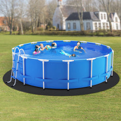 21ft Round Pool Liner Pad, Pool Liner Pad for Above Ground Swimming Pools, Extra-Thick Pool Mat, Prevents Punctures, Recycled Geotextile Material Underlayment Pad, Extend Liner Life