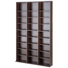 Media Storage Cabinet, 9-layer DVD Shelf Holds up to 756 CDs, Adjustable CD Shelves 27 Compartments, Protects & Organizes Music, Movie, Video Games or Memorabilia Collections, Espresso