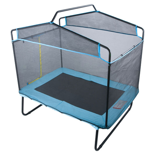 6FT Trampoline for Kids, 72" Indoor/Outdoor Toddlers Trampoline, Mini Baby Trampoline with Safety Enclosure Net, Gymnastics Bar, Hammock, Recreational Trampoline Birthday Gift for 3+ Years Kids