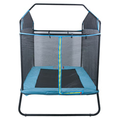 6FT Trampoline for Kids, 72" Indoor/Outdoor Toddlers Trampoline, Mini Baby Trampoline with Safety Enclosure Net, Gymnastics Bar, Hammock, Recreational Trampoline Birthday Gift for 3+ Years Kids