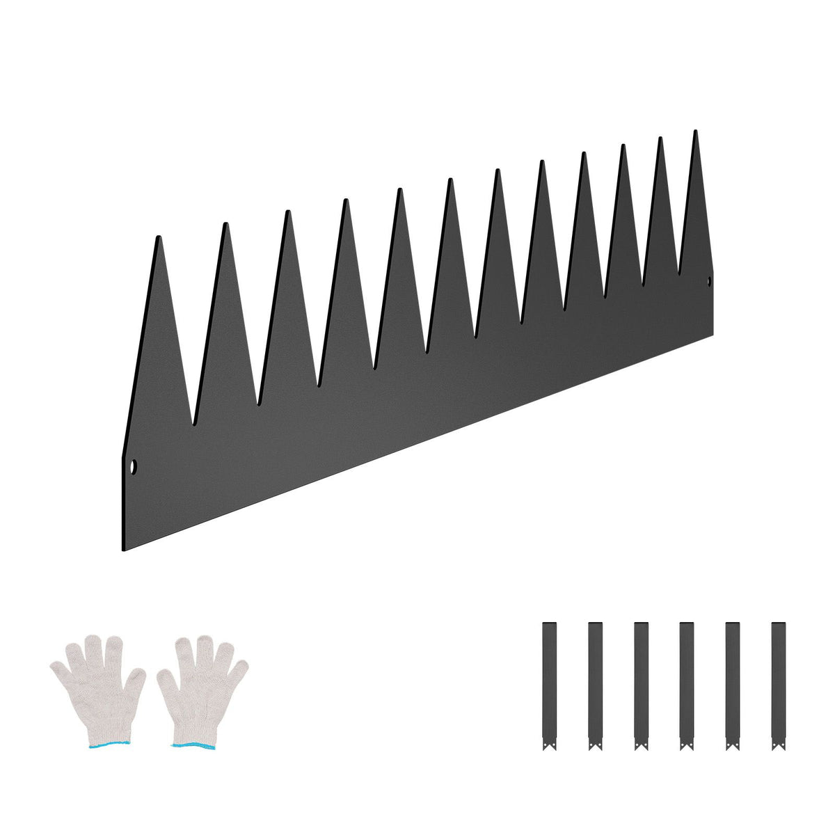 Steel Landscape Edging, 4 Packs 40 x 6 in Rust-Resistant Metal Landscape Edging, Bendable Garden Edging Border, Heavy Duty Lawn Edging, Easy-to-Install, Flower Bed Yard Pathway Divider Black