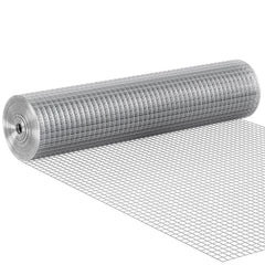 Hardware Cloth, 12.7mm 610mm×7.62m 19 Gauge, Hot Dipped Galvanized Wire Mesh Roll, Chicken Wire Fencing, Wire Mesh for Rabbit Cages, Garden, Small Rodents