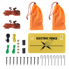 Electric Fence Netting, 1.06 x 49.98 m, PE Net Fencing with Posts & Double-Spiked Stakes, Utility Portable Mesh for Goats, Sheep, Lambs, Deer, Hogs, Dogs, Used in Backyards, Farms, and Ranches