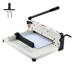 Heavy Duty Paper Cutter, 304.8 mm Industrial Commercial Guillotine Paper Cutter for A4 Paper, 400 Sheet Capacity, Solid Steel Construction, Stack Paper Trimmer for Office Home School Shop, White