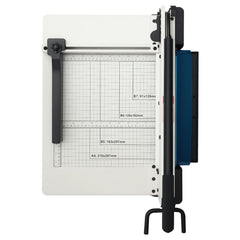 Heavy Duty Paper Cutter, 304.8 mm Industrial Commercial Guillotine Paper Cutter for A4 Paper, 400 Sheet Capacity, Solid Steel Construction, Stack Paper Trimmer for Office Home School Shop, White